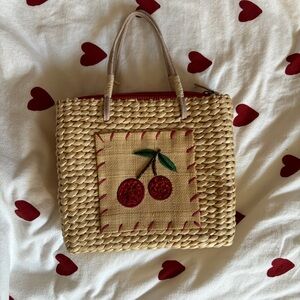Cute Cherry Coquet Basket Bag